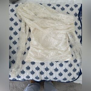 Abercrombie & Fitch Cream Lace Top